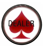 Dealer Button Spade akril