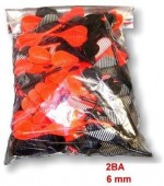 Peresa za pikado puščice 100 kosov 6mm navoj črne in rdeče