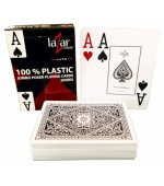 Poker karte Lazar 1070 Premium 100% plastic, jumbo index, modre