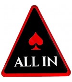 ALL IN Button Triangle Black