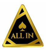 ALL IN Button Triangle Gold