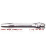 Aluminijasti trupi za pikado puščice short 35mm srebrni