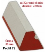 Martinela za Karambol mizo, profil 79, dolžina 330cm, širina 31mm