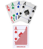 Poker karte Copag 4 Colour Deck Jumbo Index Red