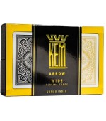 Poker karte KEM Arrow Wide 2 paketa Black & Gold
